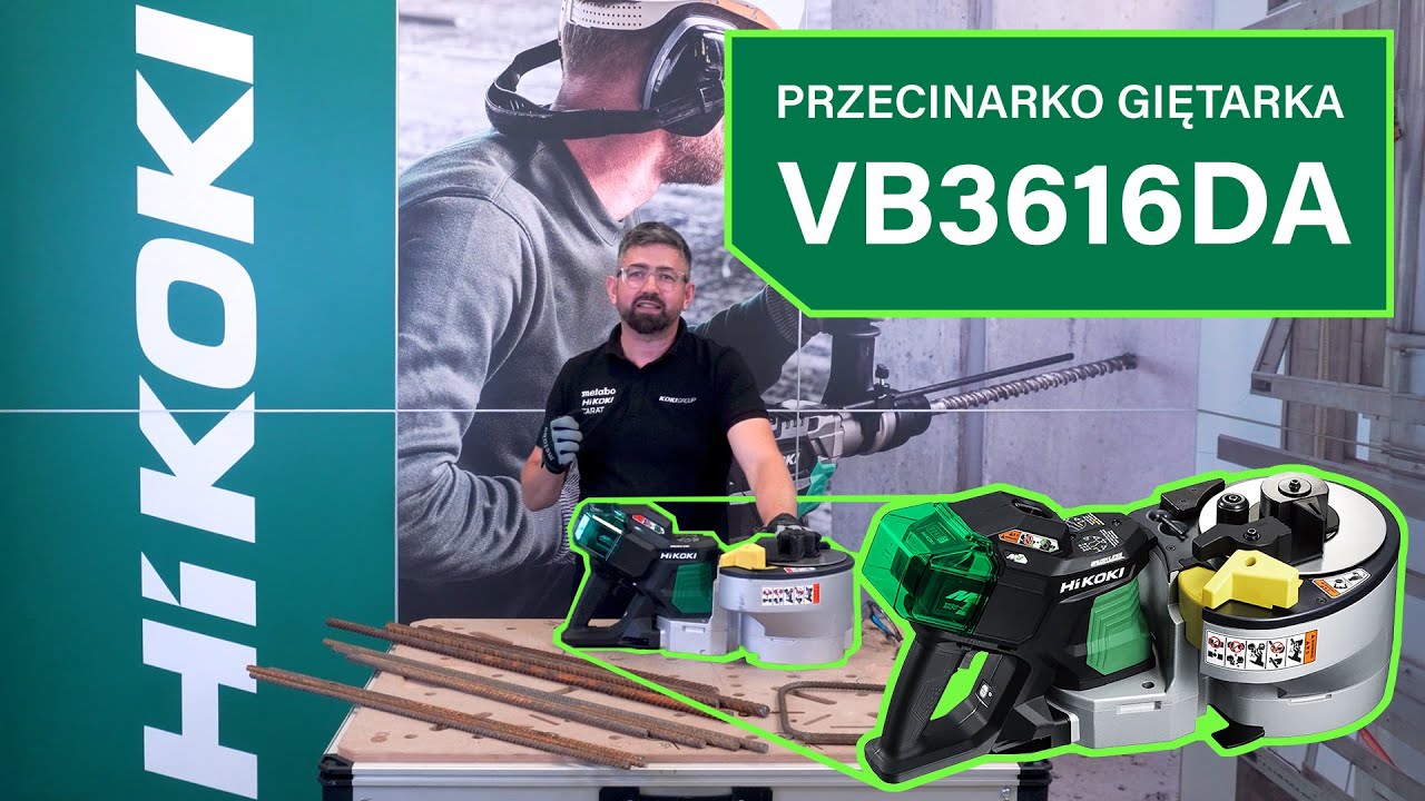 Przecinarko Giętarka HiKOKI VB3616DA - 310 Gięć albo 170 Cięć na Jednym Aku.