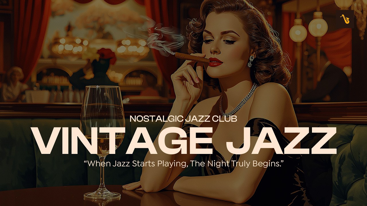 1940s Vintage Jazz Club | Old Radio Jazz Music in a Cozy Cafe for Relaxing & Studying