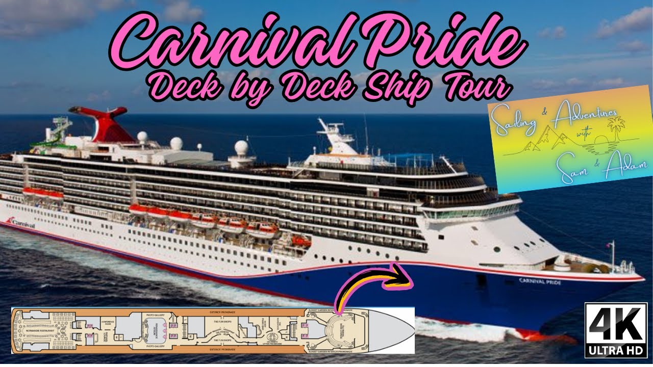 Carnival Pride Deck by Deck Ship Tour!