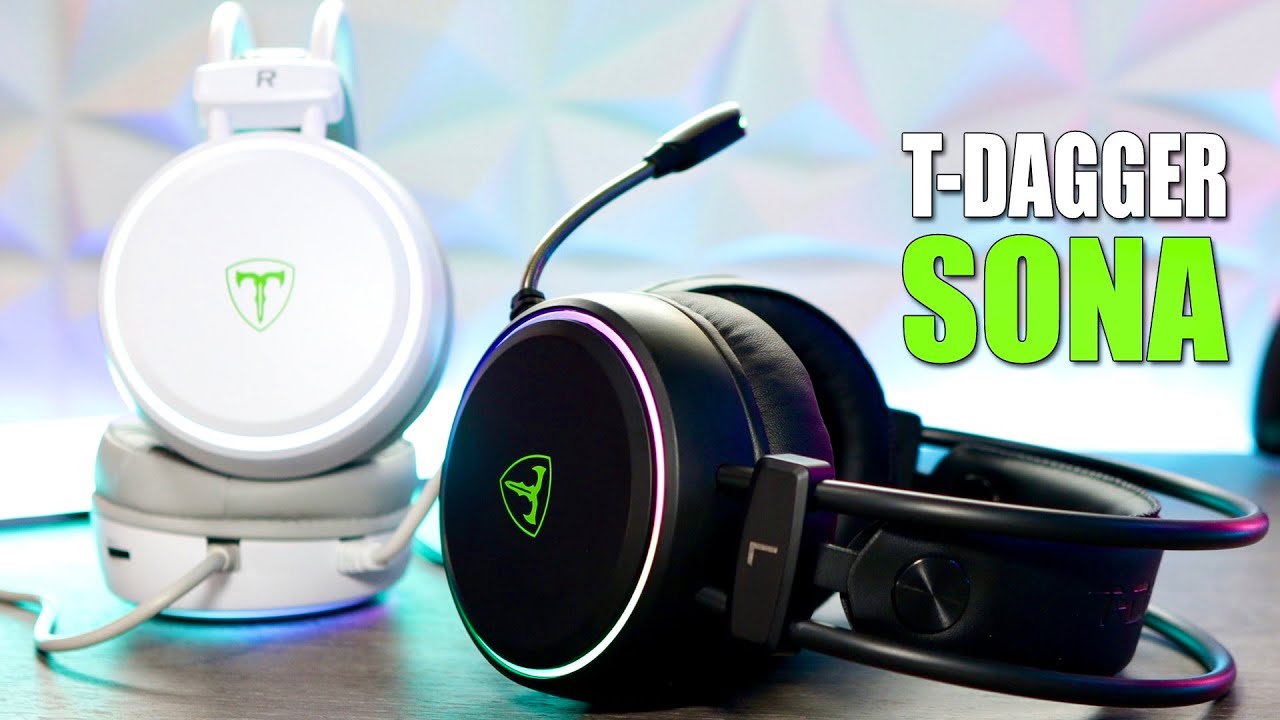 Auriculares T-DAGGER SONA Review - Headset 7.1 Económico ✅