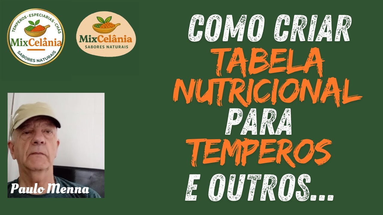 Como Criar Tabela Nutricional Para Temperos, Especiarias.  Ganhe Dinheiro Vendendo Temperos Secos