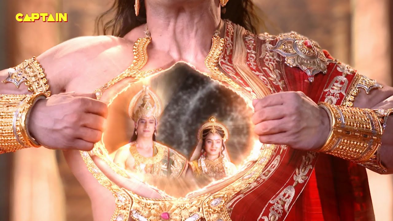 हनुमान अपना सीना चीर के दिखया श्री राम सीता को | Mahabali Hanuman EP 529