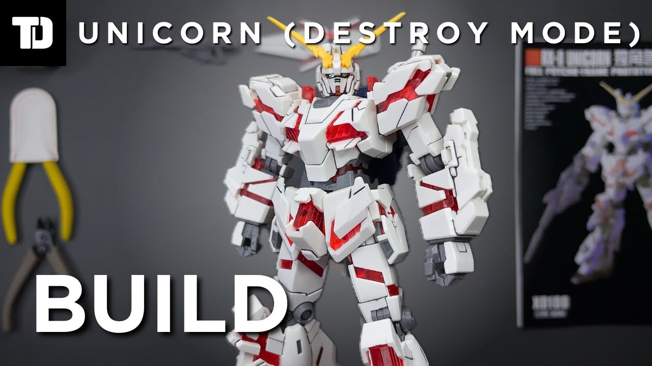 RX-0 Unicorn [Destroy Mode] HG 1/144 Gundam | Bootleg | SPEED BUILD| ASMR BUILD