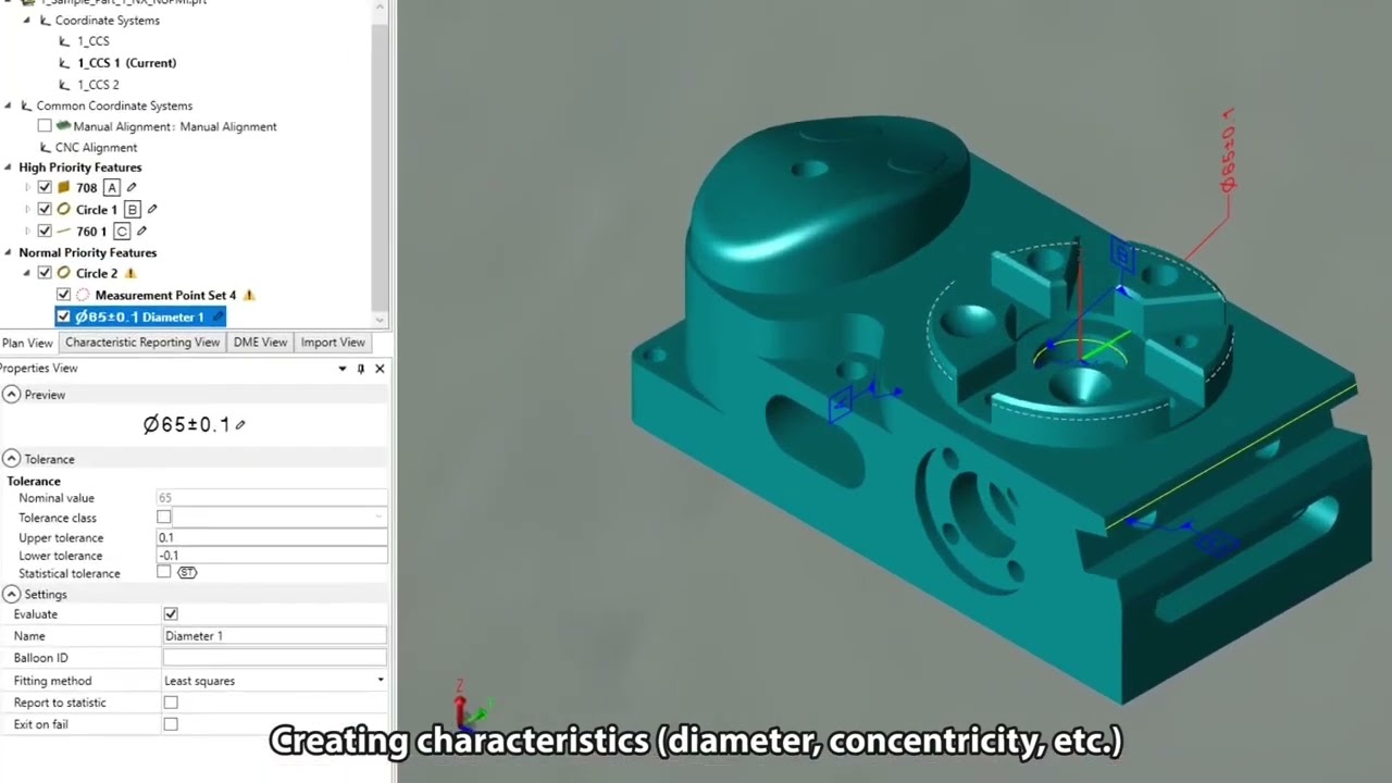 MITUTOYO MiCAT Planner Automatic Measurement Program Generation