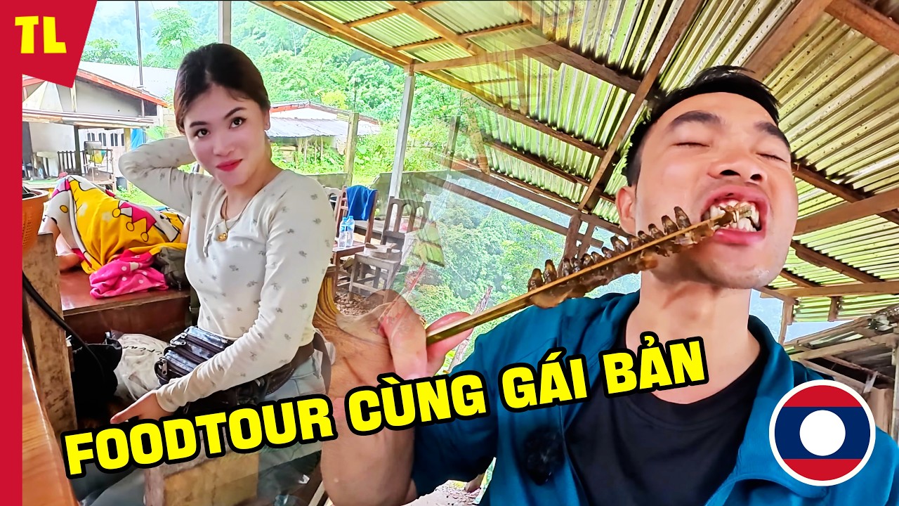 Food tour Lào cùng gái xinh bản địa | Test DJI Action 5 Pro trong hành trình phượt cực đã