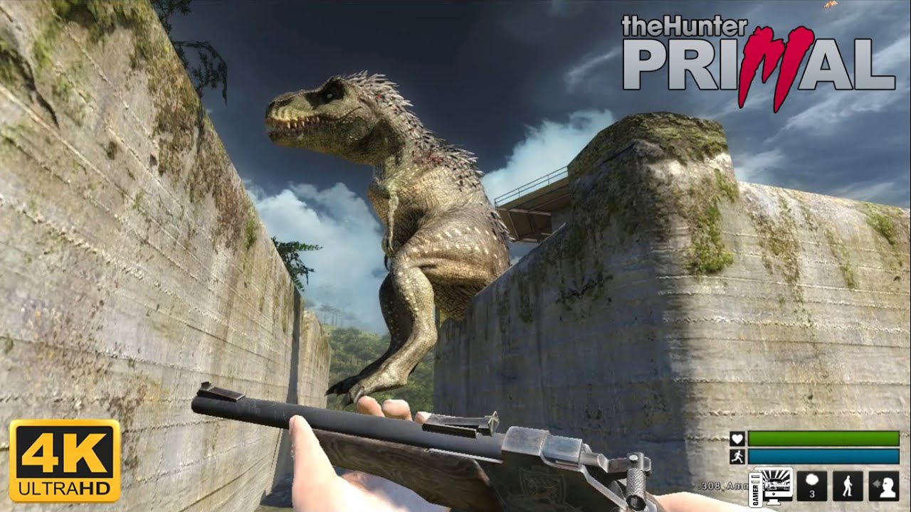 Cazando 2 T Rex / theHunter: Primal ( PC 4K 60fps )