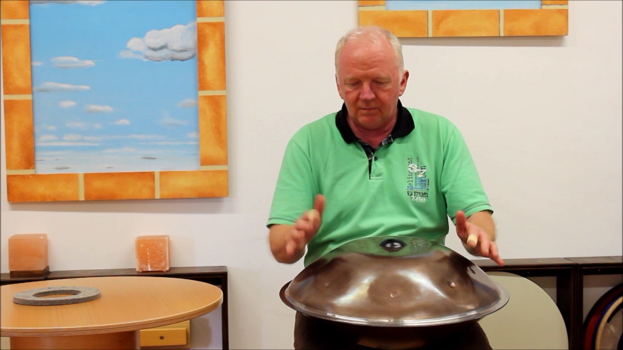 Handpan Edelstahl Hexatonik black