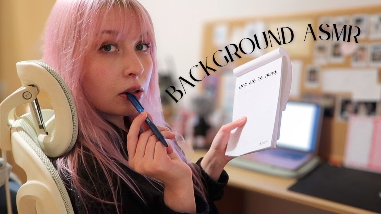 [ASMR] pracuj/ucz się razem ze mną 📚🧠 niesłyszalne szepty (FlexiSpot BS5)