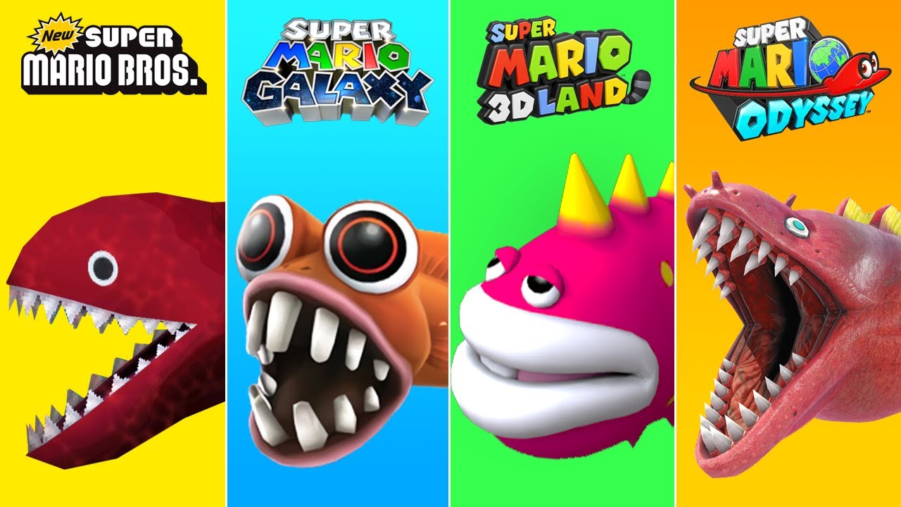 Evolution of Maw-Ray in Super Mario Games (1996-2022)