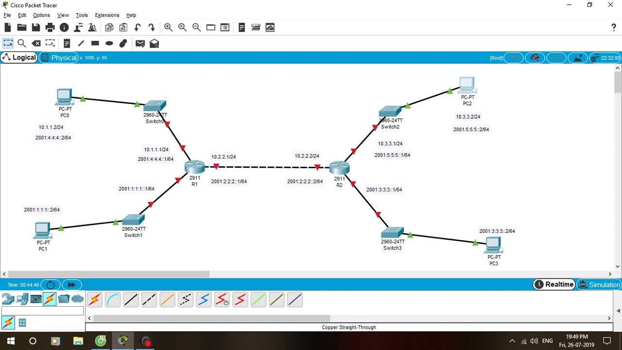 Dual Stack - IPv4 to IPv6 transition || Dual Stack on Cisco Packet Tracer.