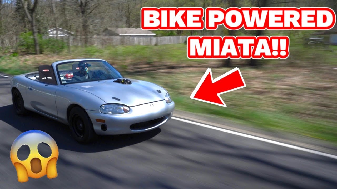 Bike powered Miata RIPS back roads