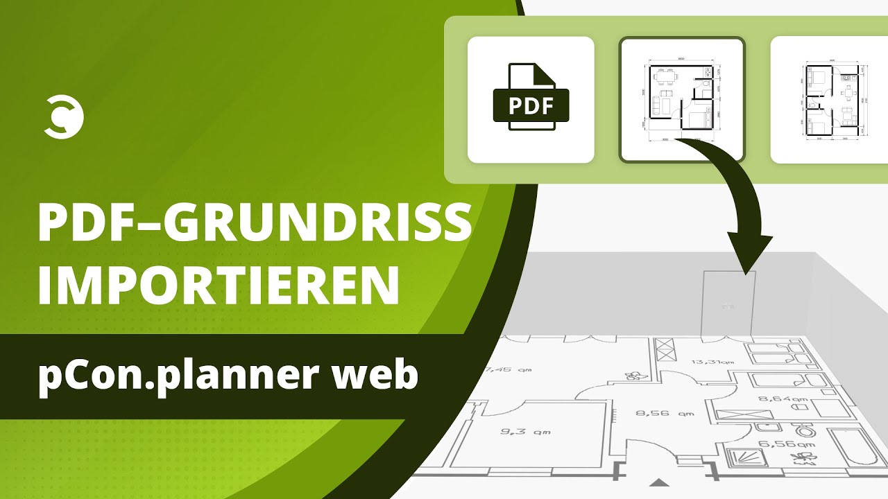 PDF-Grundrisse im Browser importieren und nachzeichnen | pCon.planner web Tutorial