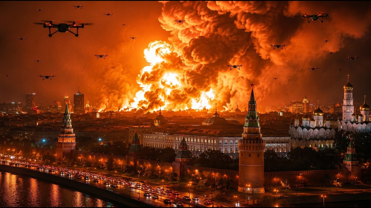 Massive Ukrainian Drone Swarm Enters MOSCOW's Airspace Overnight - Then THIS Happened...