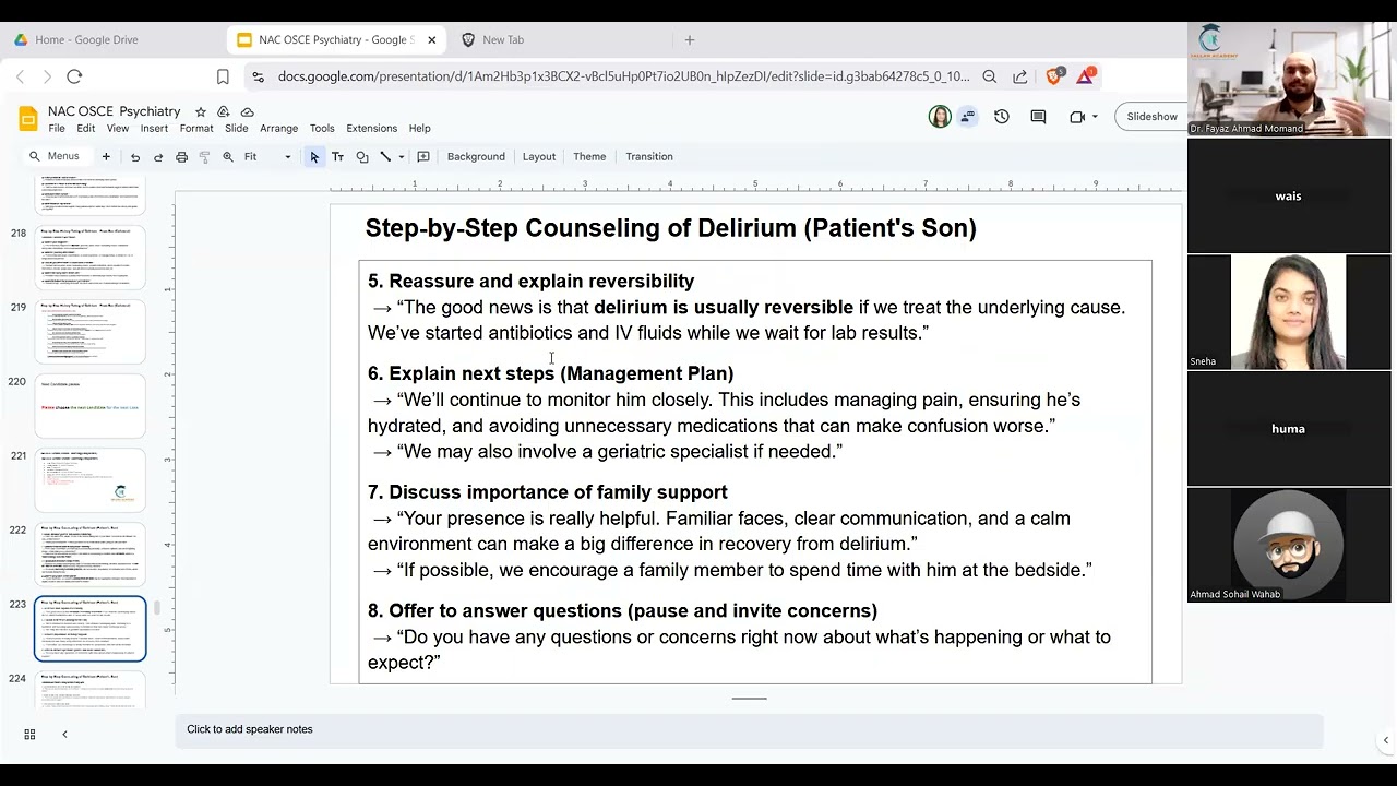 Delirium Counselling