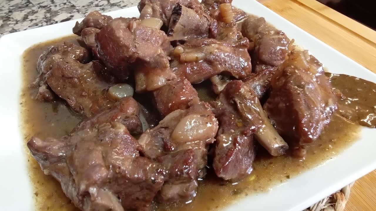COSTILLAS DE CERDO EN SALSA 😋 receta tradicional de mi casa paso a paso, os va a encantar 👌🏼