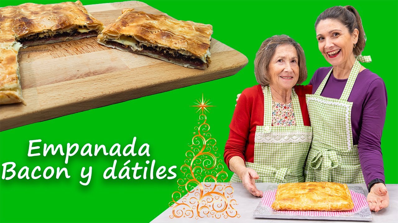 ¡Irresistible Empanada de 🥟Dátiles, Bacon, Jamón y Queso! Cocinando con mi madre❤️