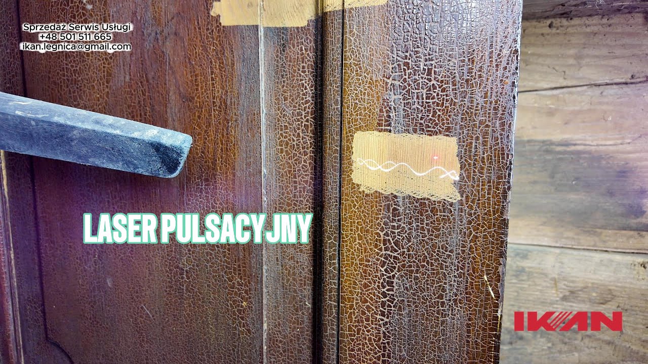 Czyszczenie Laserem drzwi drewnianych - bez przyspieszenia 300w