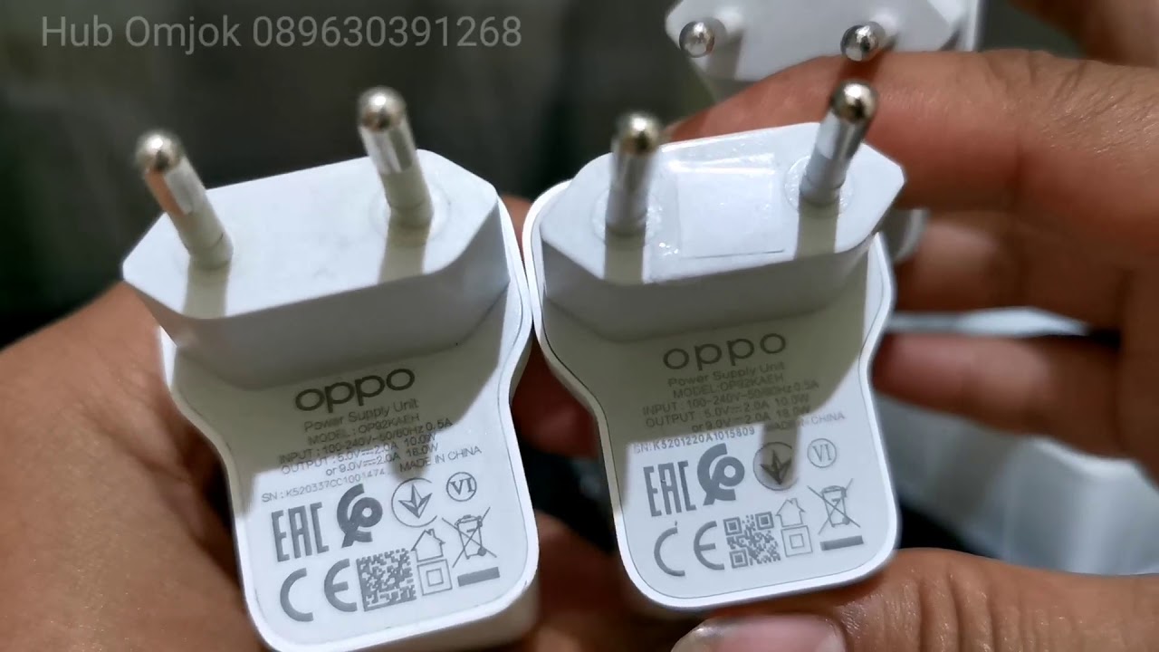 Perbedaan Kw ori Charger OPPO 18WATT oppo A52 A53 A92 reno 4f