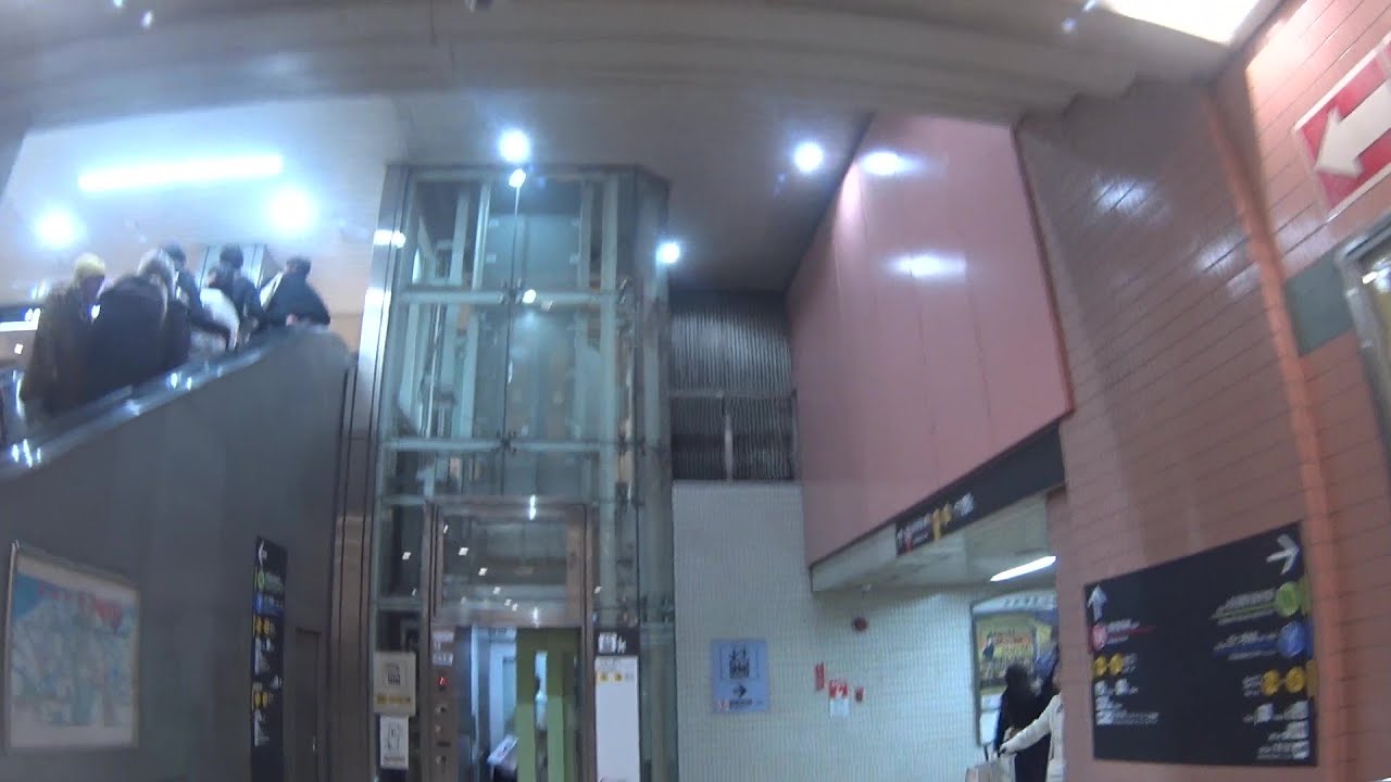 車いす道中記 大阪メトロ心斎橋乗り換え  長堀鶴見緑地線門真南駅行列車→御堂筋線中百舌鳥駅行列車 大阪市中央区編