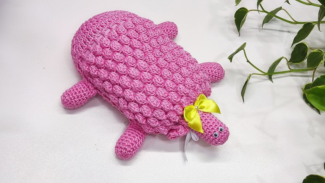 Tartaruga peso de porta em crochê - passo a passo   #tartaruga   #croche