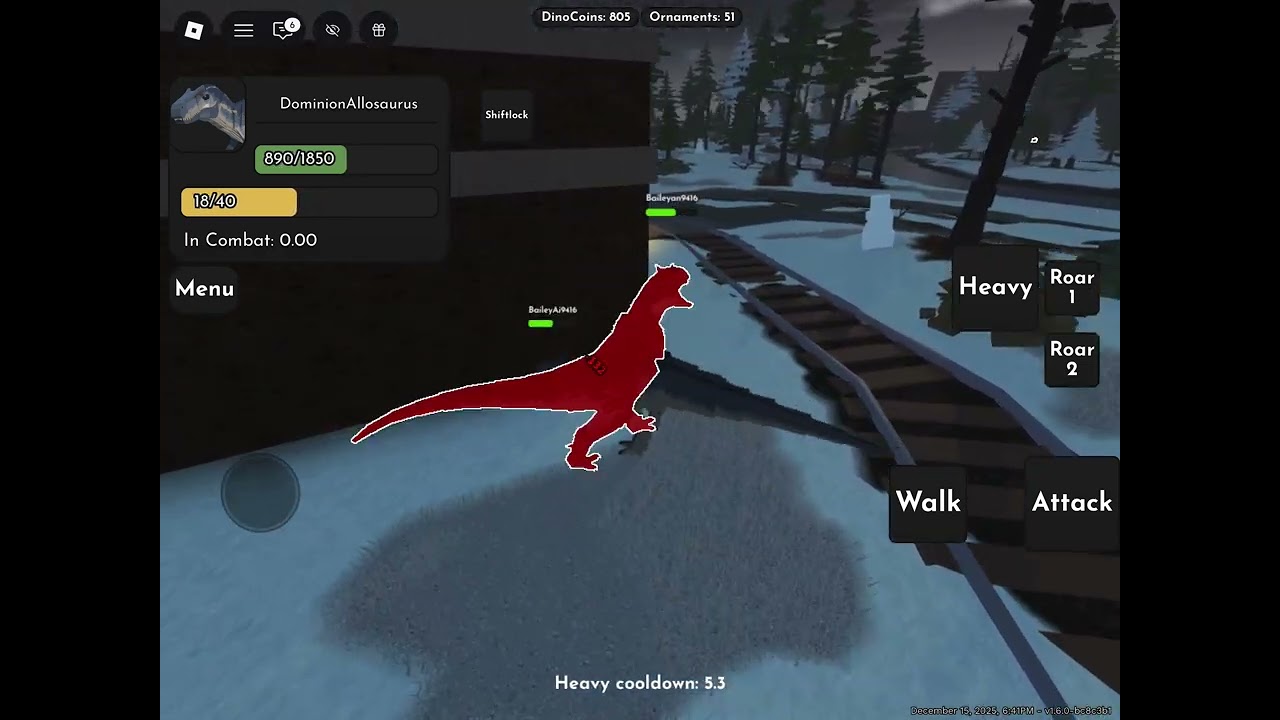 Allosaurus vs Carnotaurus in jurassic blocky￼