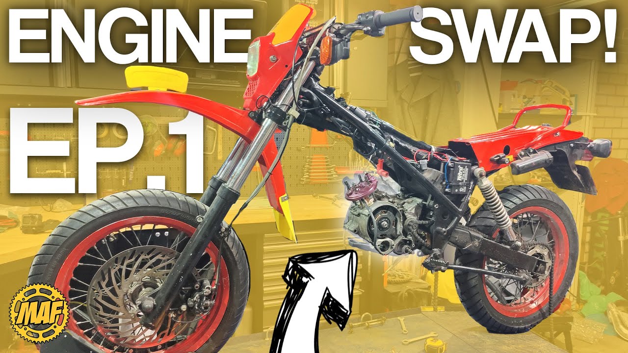 HONDA MT5 WATERGEKOELD maken!? AM6 engine swap AFL. 1 (Passend maken)