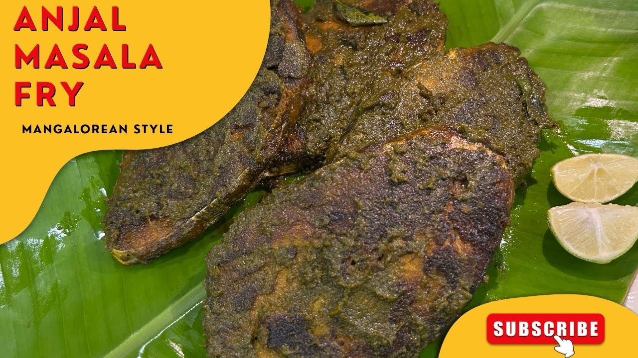 Authentic Mangalorean Style Anjal Fish Green Masala Fry | Seer Fish Recipe | Easy & Tasty Fish Fry|