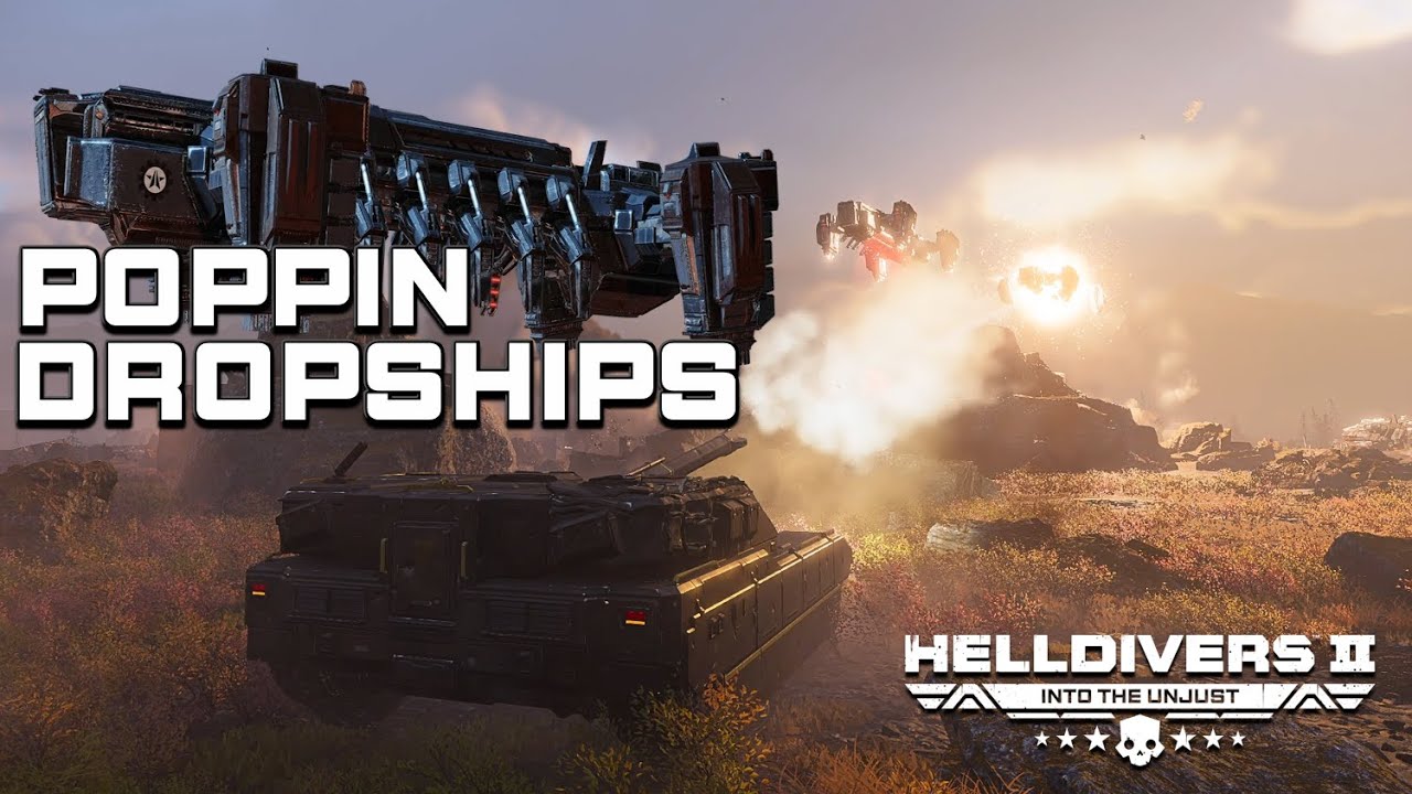 A Coordinated BASTION Tank POPS DROPSHIPS! | Helldivers 2