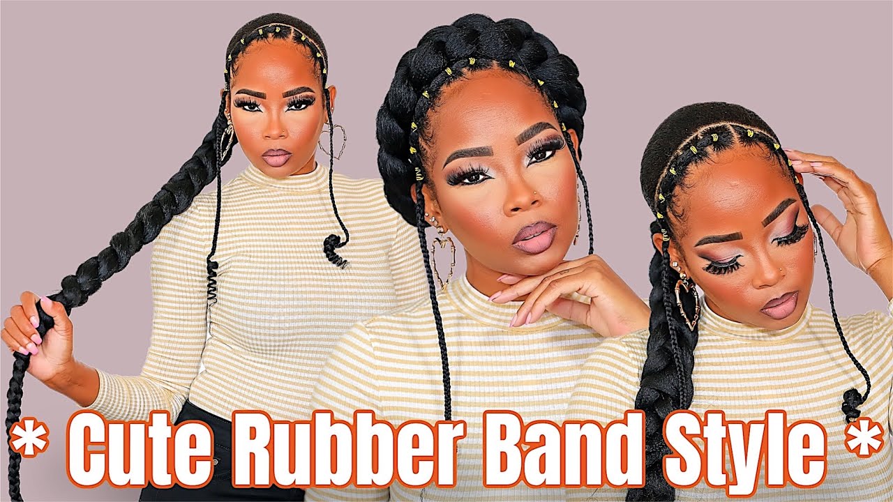 Easy Back To School Natural Hairstyle Feat. BTL  Braiding Band