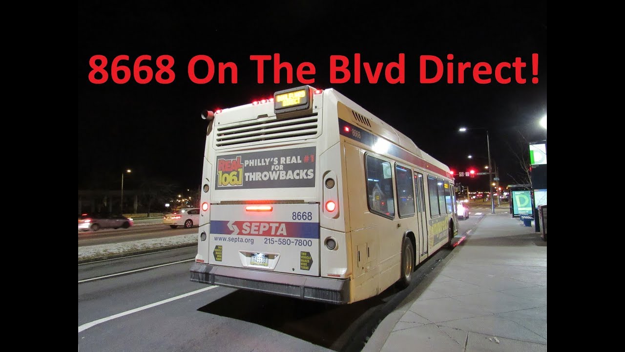 NeoplanDude | SEPTA 2015 NovaBus LFS #8668 On The Boulevard Direct!