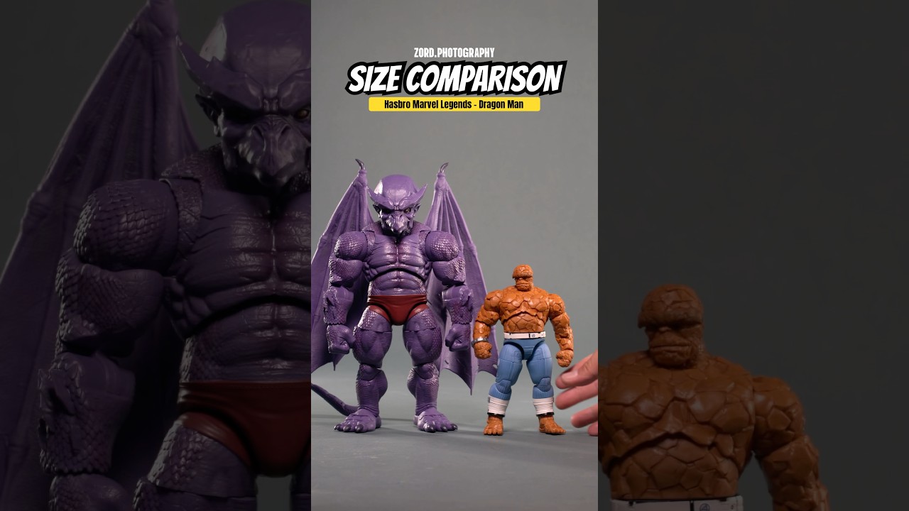 Size Comparison: Hasbro Marvel Legends The Fantastic Four - Dragon Man #marvel #marvellegends