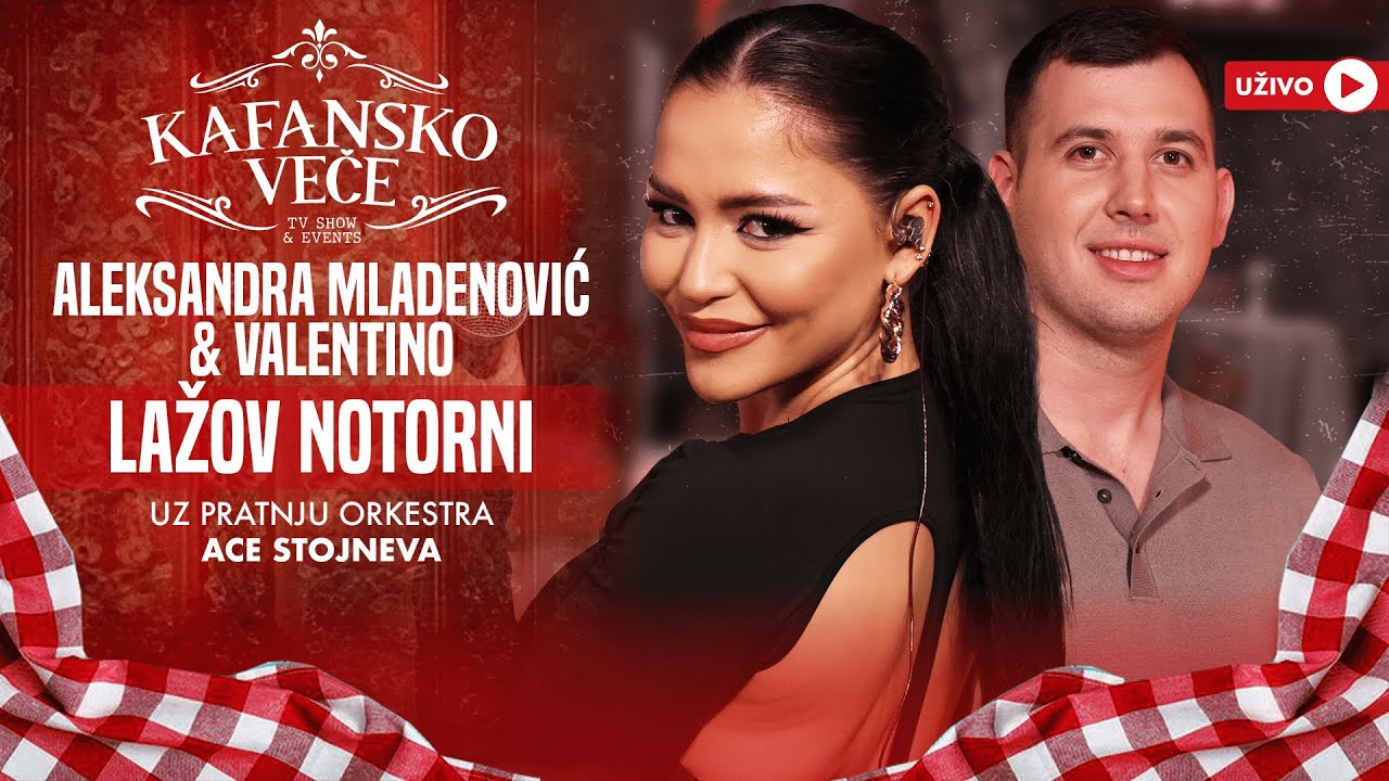 ALEKSANDRA MLADENOVIC & VALENTINO - LAZOV NOTORNI | UZIVO | ORK ACE STOJNEVA | 2024 | KAFANSKO VECE
