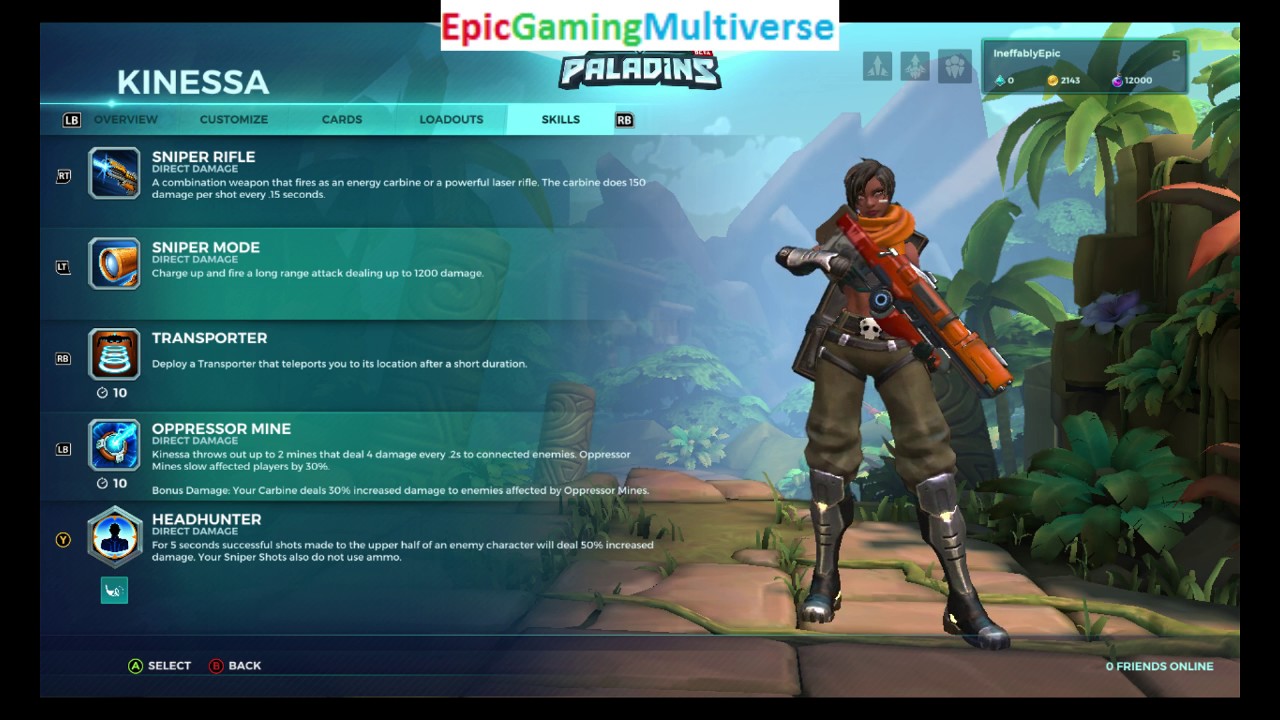 All Skills Of Kinessa The Damage Champion Revealed In Paladins Champions Of The Realm