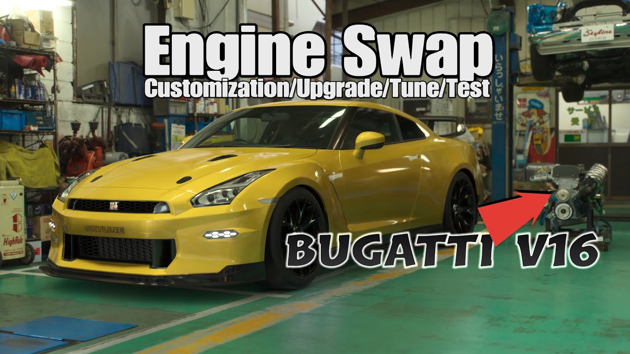 GT7 Engine Swap: Bugatti Chiron V16 Into Nissan GT-R T-Spec ’24 | Full Build, Tune & Lap Test