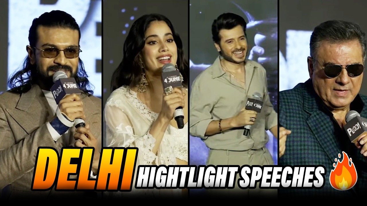 PEDDI Delhi Press Meet Highlights | Ram Charan, Janhvi Kapoor, Divyenndu & Boman Irani