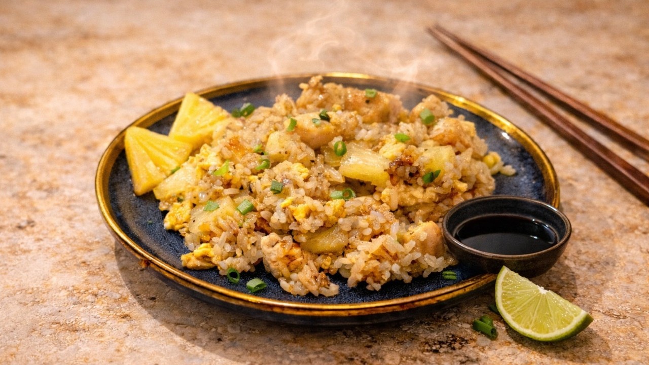 ASMR COOKING | PINEAPPLE CHICKEN FRIED RICE — THE TASTE I REMEMBER FROM 2004