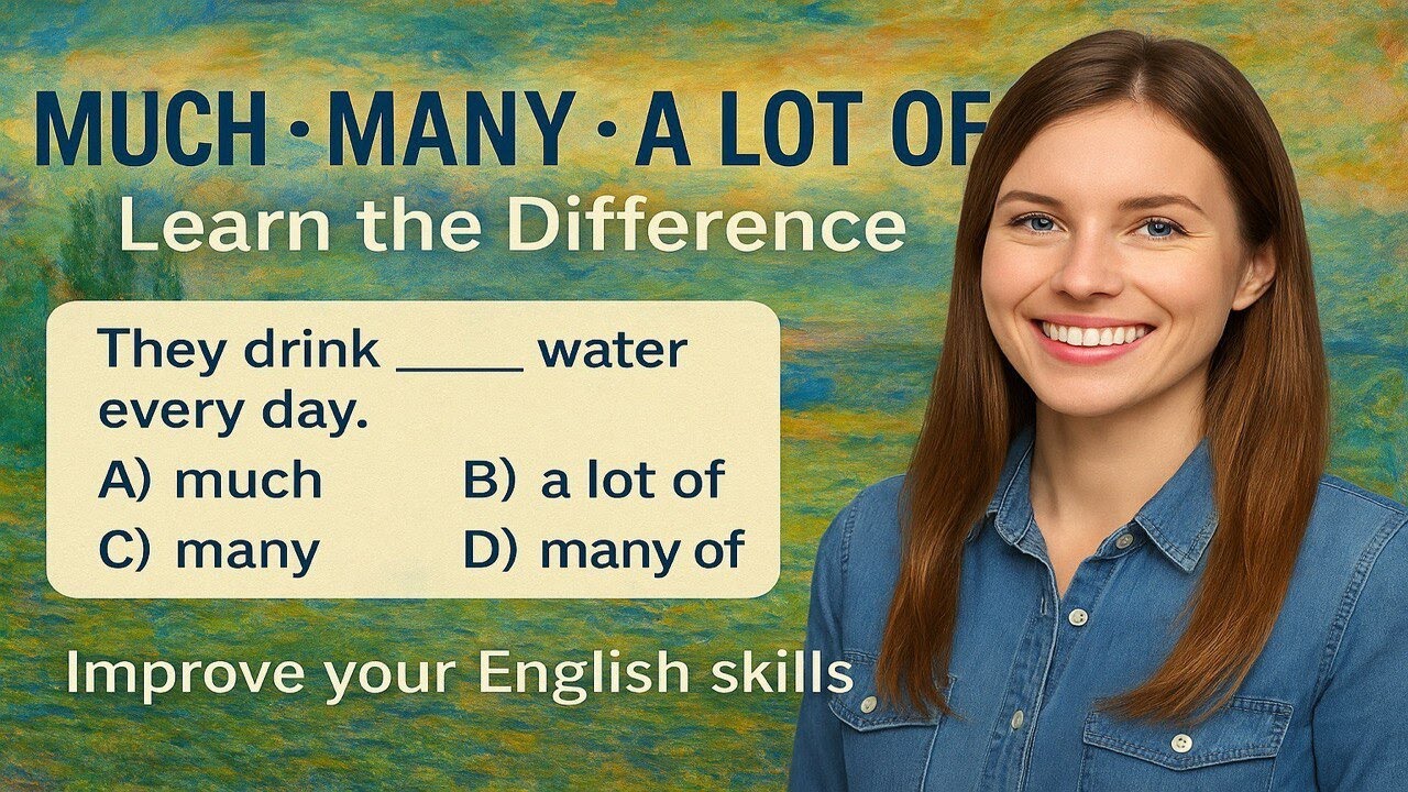 English Grammar Quiz | MUCH, MANY, A LOT OF Challenge