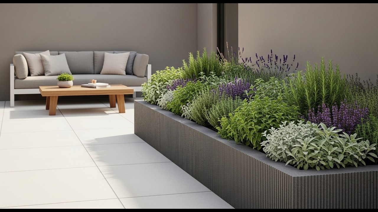 Съедобные средиземноморские ландшафты: интеграция травяных садов в компактный дизайн дома.