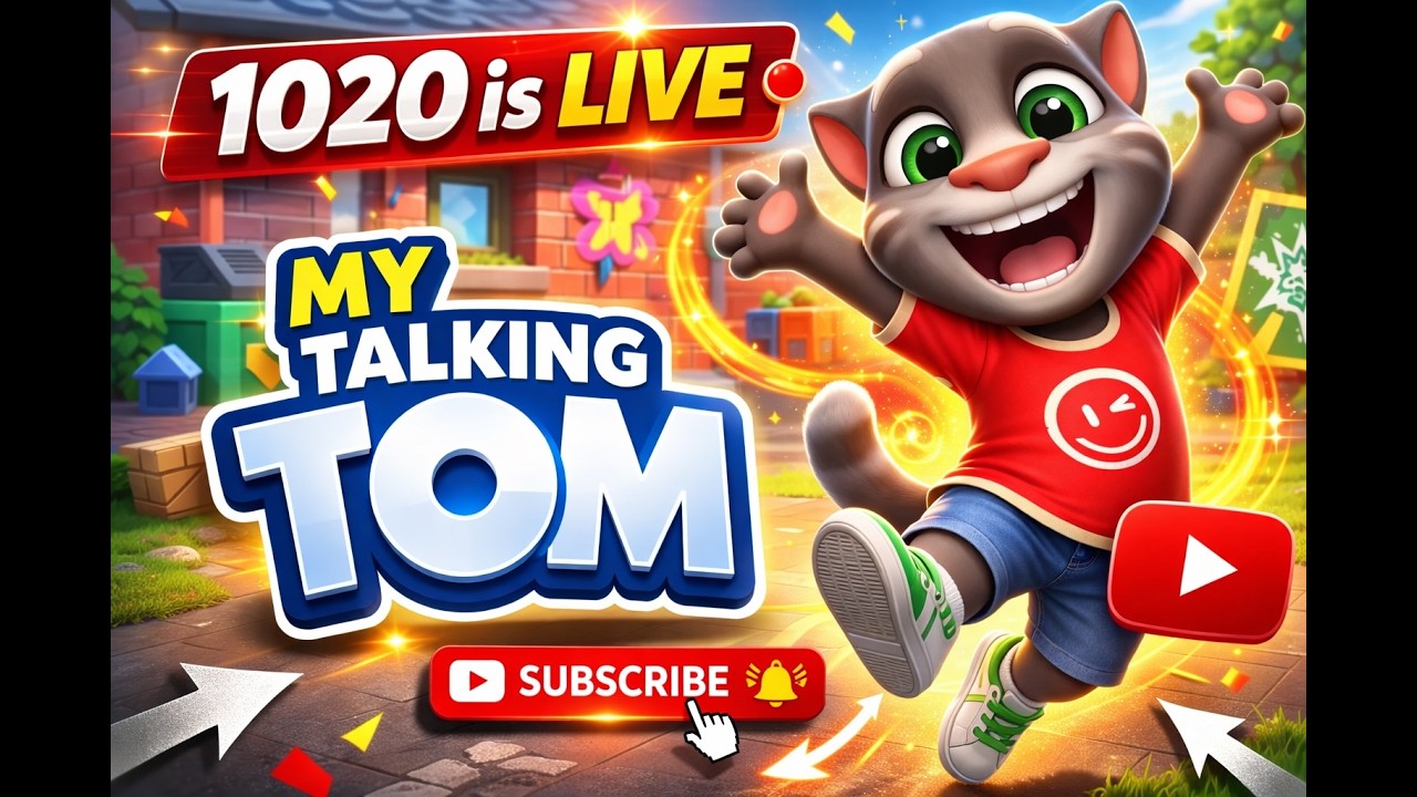 🔴 TOM TALKING TOM LIVE 🔴 #asia  #talkingtom #funnycat #1020islive #live #satisfying #talkingtom2