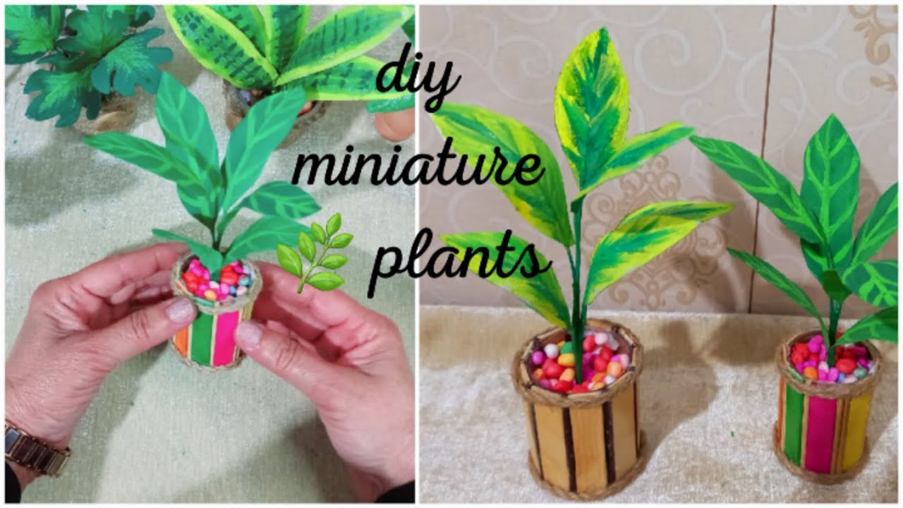 How to make Miniature plants #plants #miniature #diy#plants#handmade.