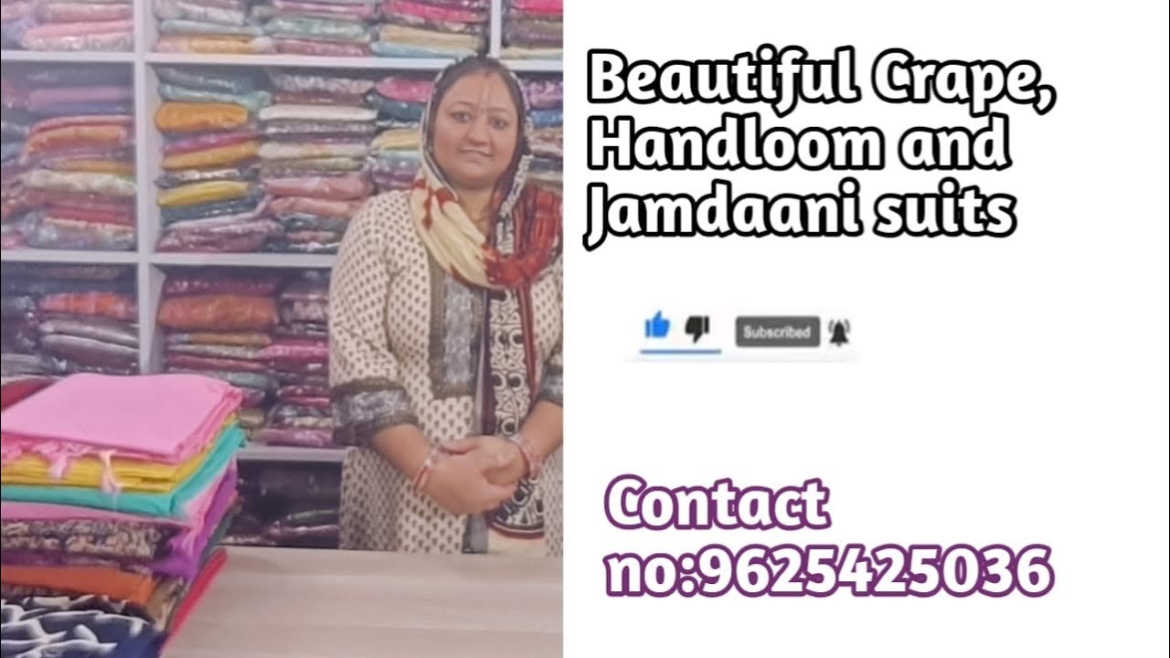 Beautiful Crape, Handloom and Jamdani Suits