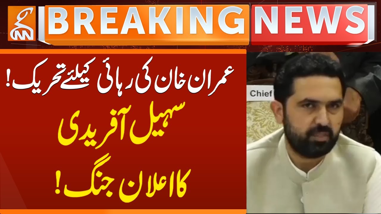 Sohail Afridi To Lead Imran Khan's Release Movement | PTI Protest  | Breaking News