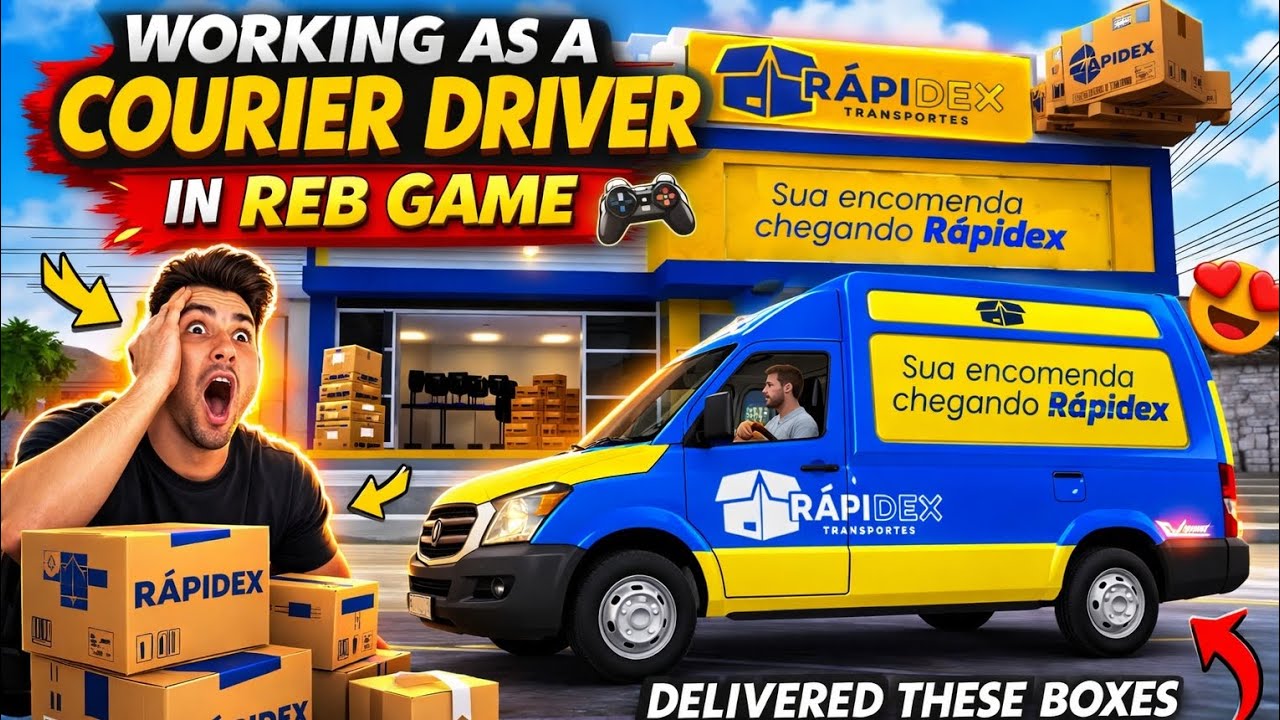 Working as a Courier Driver in REB Game 🚚📦 | Rápidex Transport Job