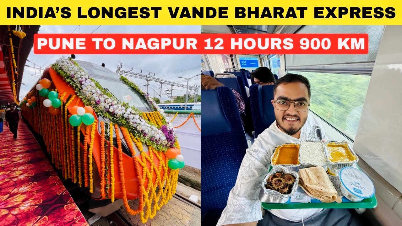 Pune To Nagpur Vande Bharat Express Train Journey with Food Review | 900 KM in Just 12 Hours 😱