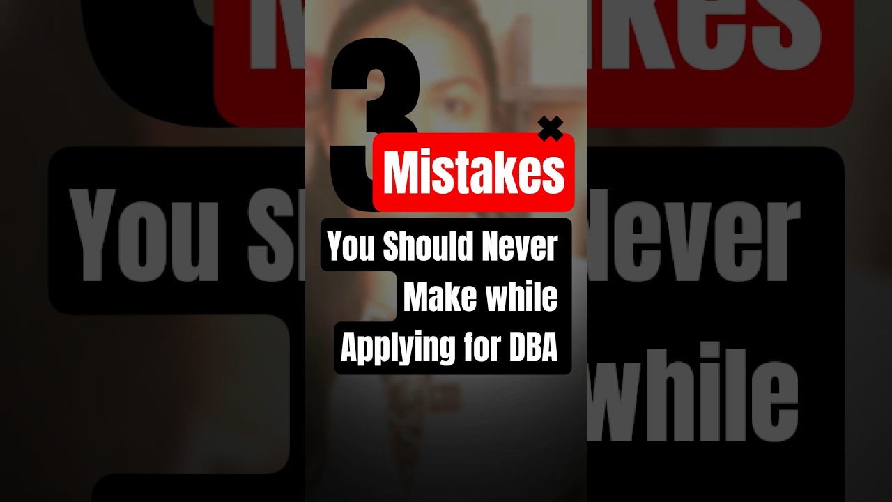 3 Mistakes to Avoid When Applying for a DBA Program #DBA #DBAApplication #DoctorateTips #PhDJourney