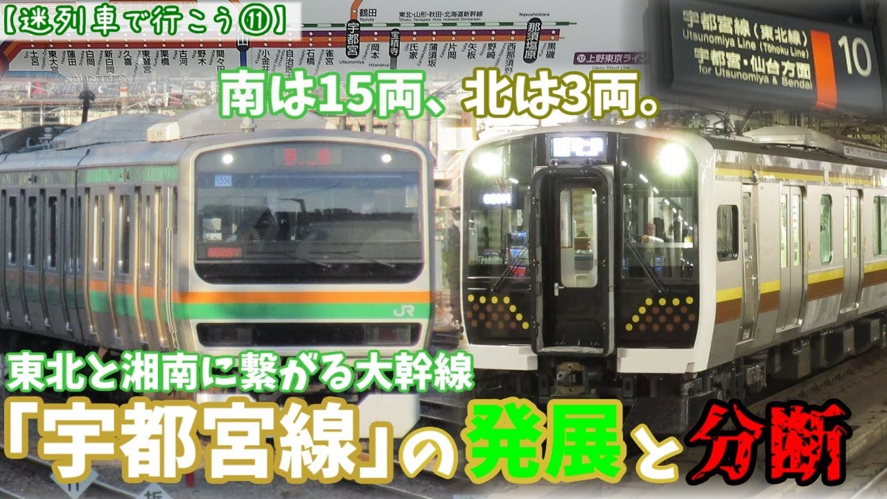 南は15両、北は3両。「宇都宮線」の発展と分断  ～愛称設定からE131系まで～【迷列車・鉄道ゆっくり解説】