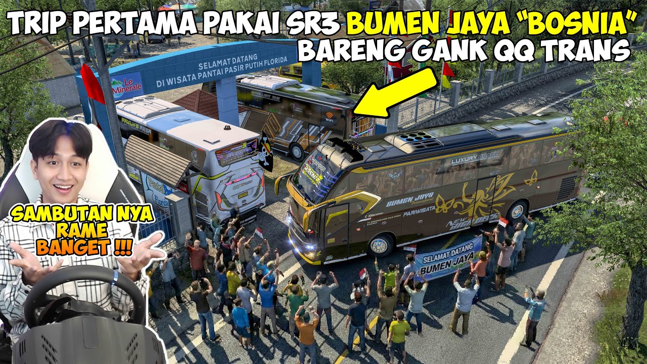 TRIP PERTAMA PAKAI SR3 BUMEN JAYA BOSNIA BARENG QQ TRANS KE PANTAI ANYER !! DI SAMBUT RAME BANGET