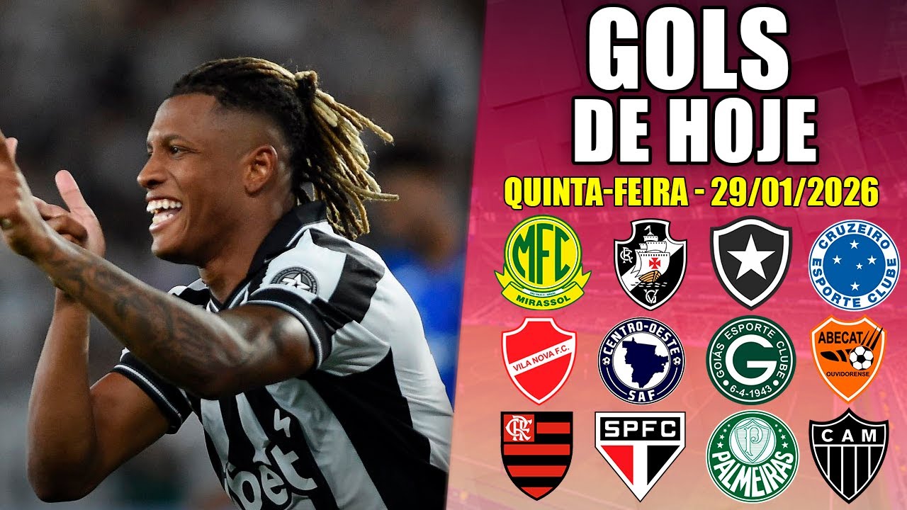 ⚽ TODOS OS GOLS DESTA QUINTA-FEIRA 29/01/2026 - GOLS DE HOJE, BRASILEIR&Atilde;O S&Eacute;RIA A +ESTADUAL