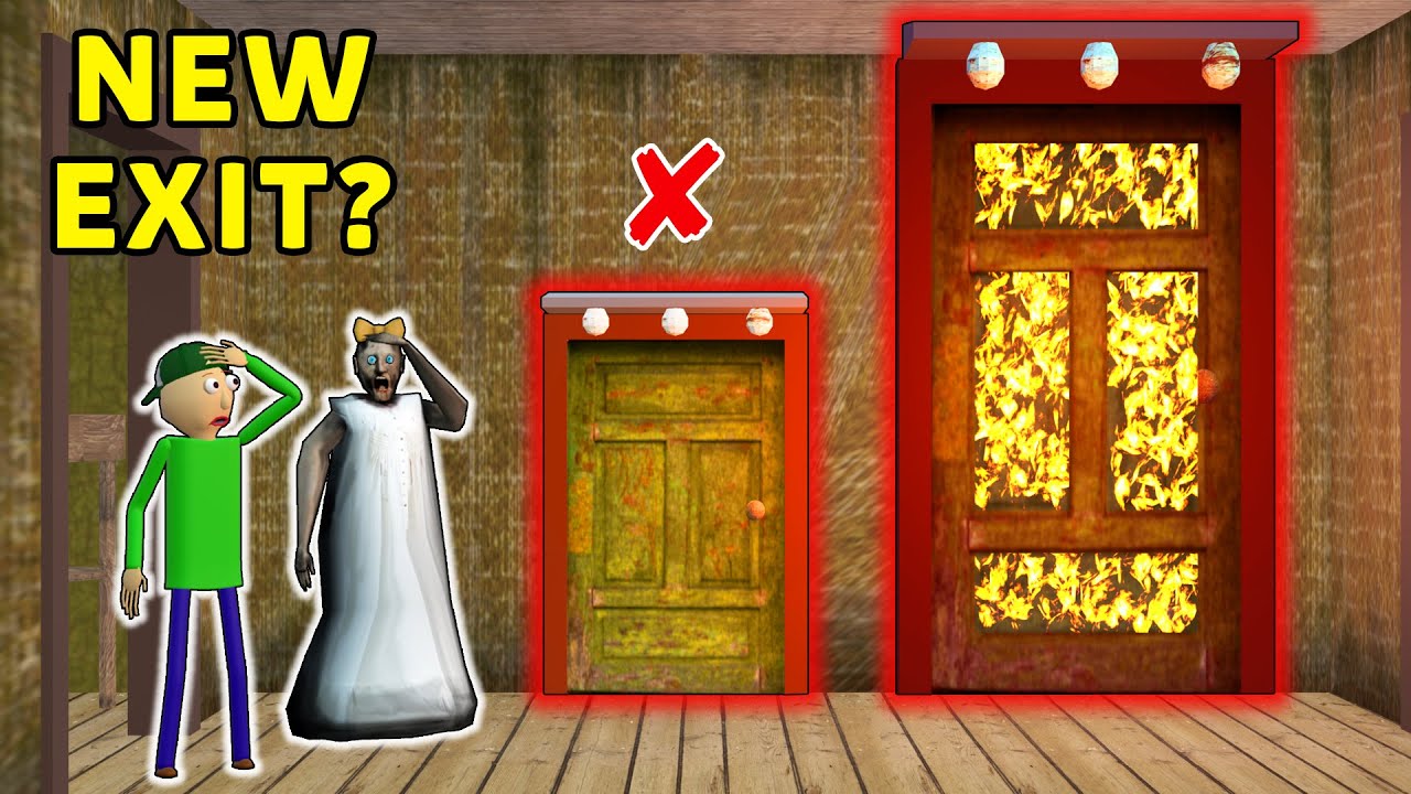 Little Granny vs Secret Door vs Baldi vs New Exit - funny horror animation (30 mins of fun)