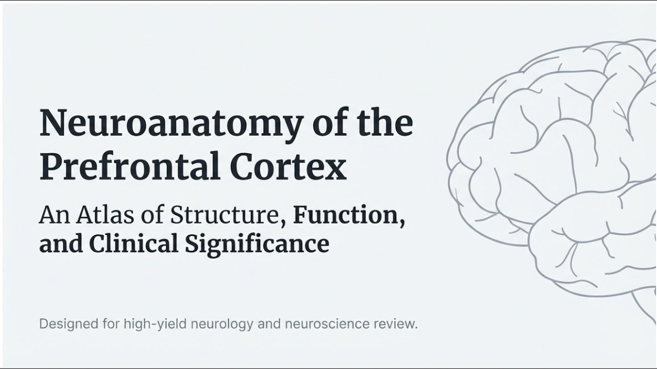 Psychedelic Neuroanatomy: Prefrontal Cortex (PFC)(StatPearls; 8 min)*